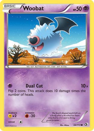 Woobat 64/113 - Reverse Holofoil