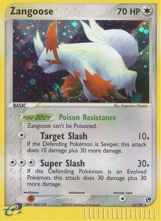 Zangoose 14/100 - Reverse Holofoil