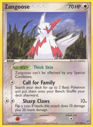 Zangoose 25/108 - Reverse Holofoil