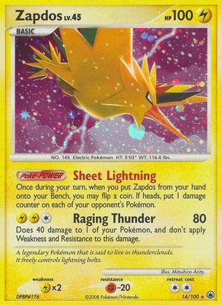 Zapdos 14/100 - Reverse Holofoil