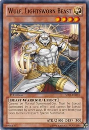 Wulf, Lightsworn Beast (SDLI-EN010) - Structure Deck: Realm of Light 1st Edition