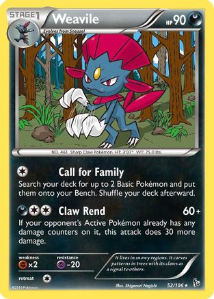 Weavile 52/106 - Reverse Holofoil