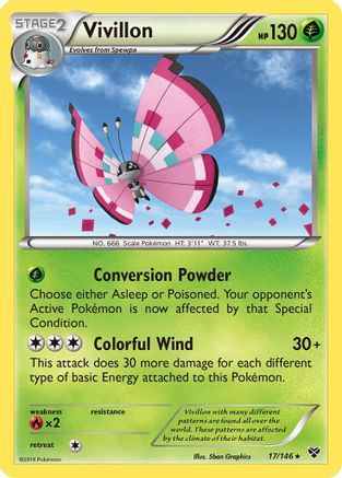 Vivillon (Meadow [Pink]) 17/146 - Holofoil