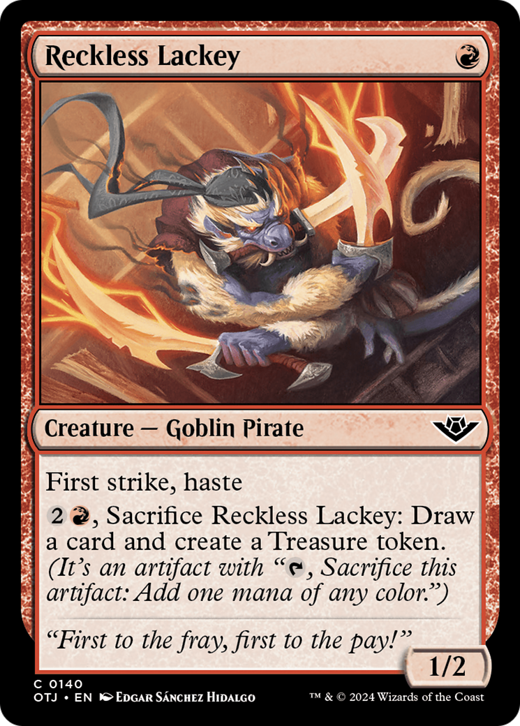 Reckless Lackey (OTJ-140) -  Foil