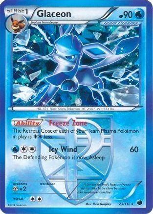 Glaceon - 23/116 (BW Plasma Freeze) 23 - Holofoil