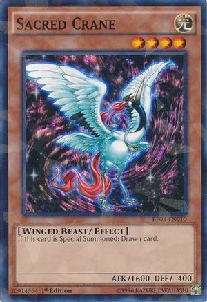 Sacred Crane (Shatterfoil) (BP03-EN010) - Battle Pack 3: Monster League 1st Edition