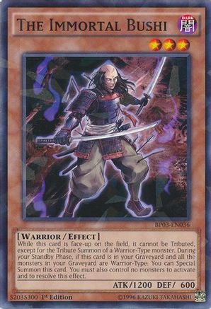 The Immortal Bushi (Shatterfoil) (BP03-EN036) - Battle Pack 3: Monster League 1st Edition