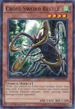 Cross-Sword Beetle (Shatterfoil) (BP03-EN053) - Battle Pack 3: Monster League 1st Edition