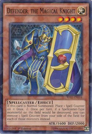 Defender, The Magical Knight (Shatterfoil) (BP03-EN054) - Battle Pack 3: Monster League 1st Edition