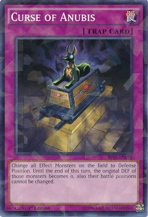 Curse of Anubis (Shatterfoil) (BP03-EN199) - Battle Pack 3: Monster League 1st Edition