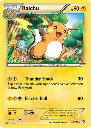 Raichu 28/111 - Reverse Holofoil