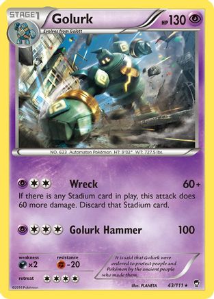 Golurk 43/111 - Reverse Holofoil