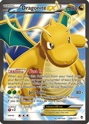 Dragonite EX (108 Full Art) 108/111 - Holofoil