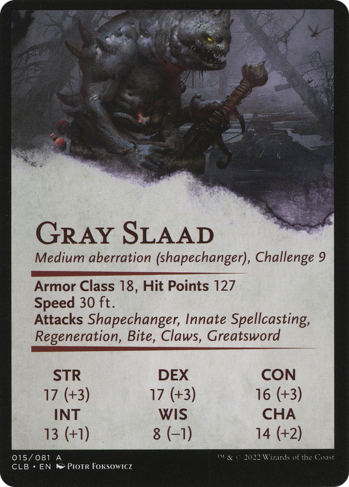 Gray Slaad // Gray Slaad (ACLB-015) -  (Borderless) Foil