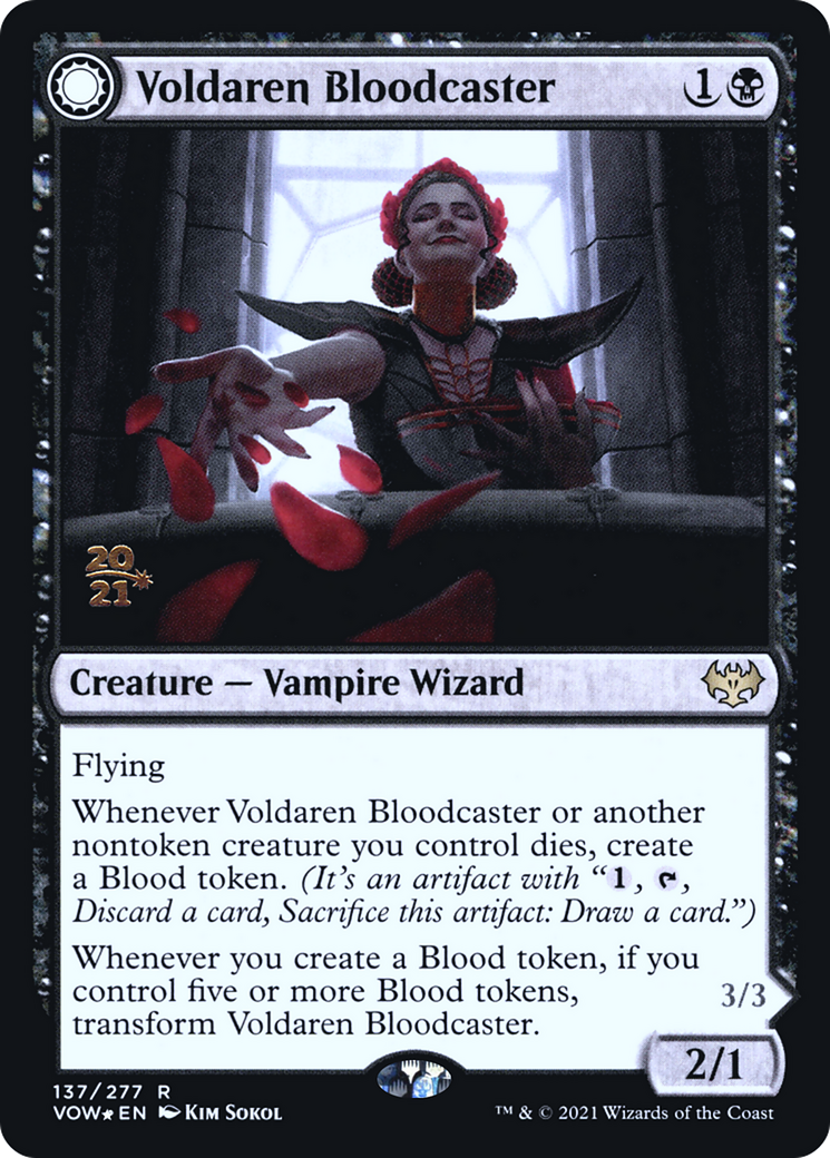 Voldaren Bloodcaster // Bloodbat Summoner (PRE-137S) - : (Double Faced Transform) Foil