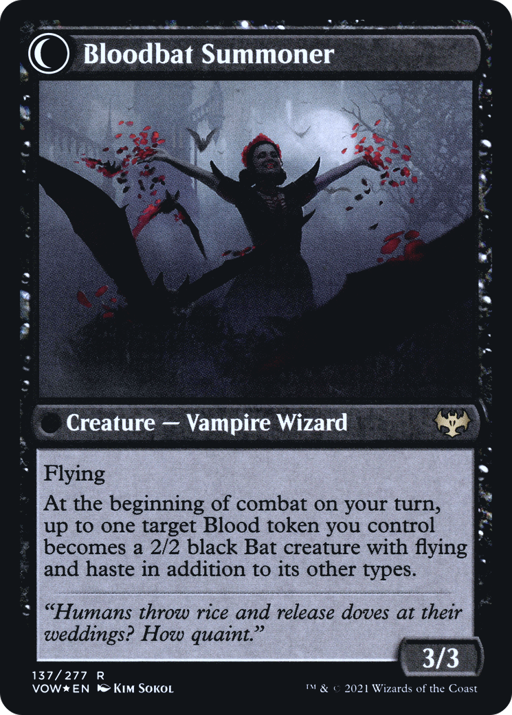 Voldaren Bloodcaster // Bloodbat Summoner (PRE-137S) - : (Double Faced Transform) Foil