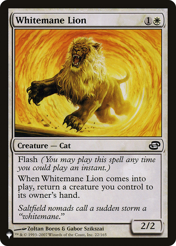 Whitemane Lion (LIST-PLC-22) -