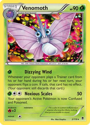 Venomoth 2/119 - Reverse Holofoil