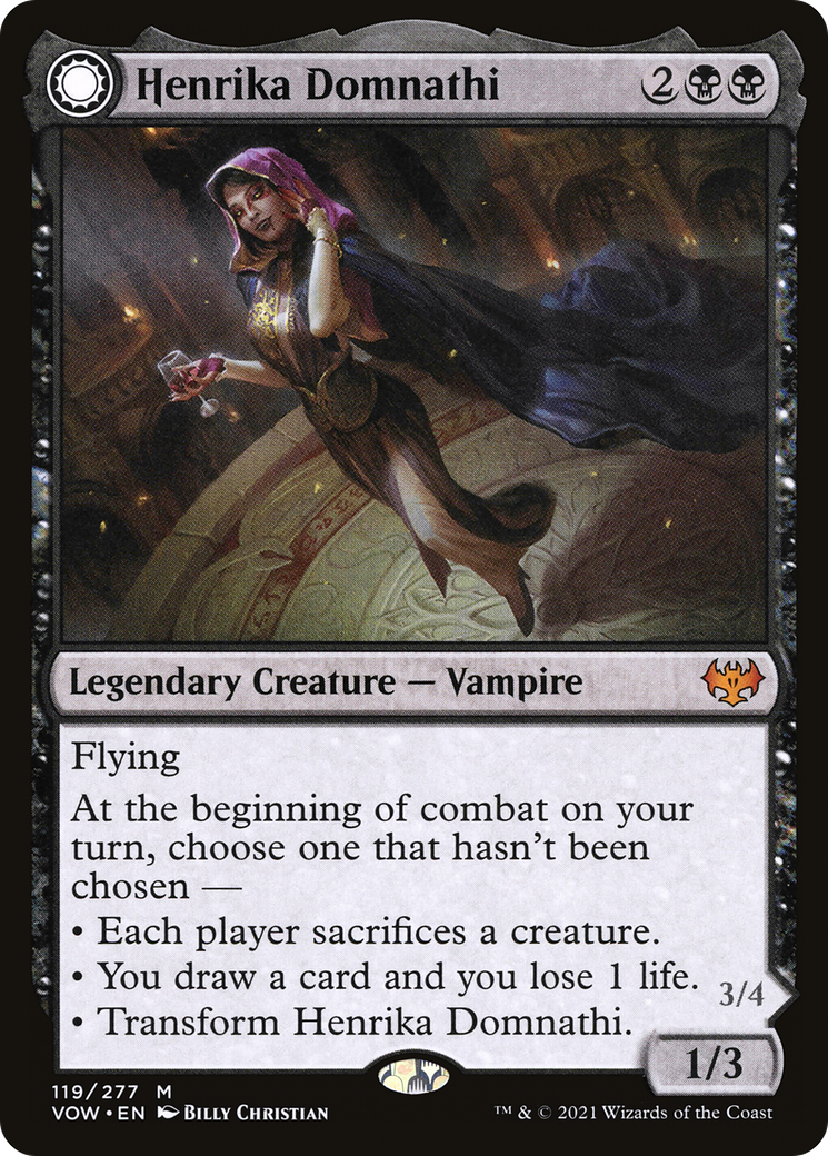 Henrika Domnathi // Henrika, Infernal Seer (VOW-119) - : (Double Faced Transform) Foil