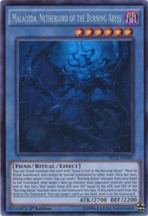 Malacoda, Netherlord of the Burning Abyss (Ghost Rare) (SECE-EN085) - Secrets of Eternity Unlimited