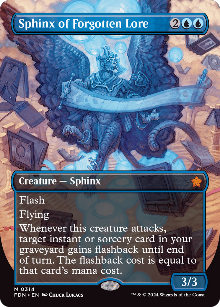 Sphinx of Forgotten Lore (FDN-314) -  (Borderless) Foil