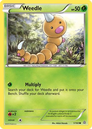 Weedle 1/160 - Reverse Holofoil