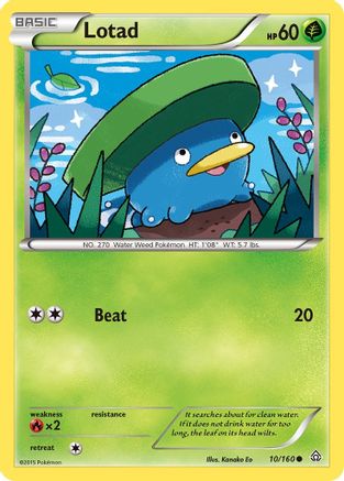 Lotad 10/160 - Reverse Holofoil