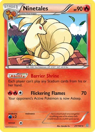 Ninetales 21/160 - Reverse Holofoil