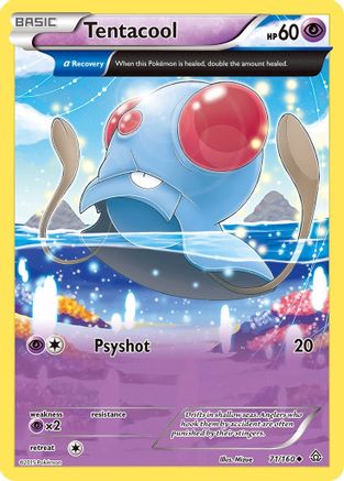 Tentacool (Alpha) 71/160 - Reverse Holofoil