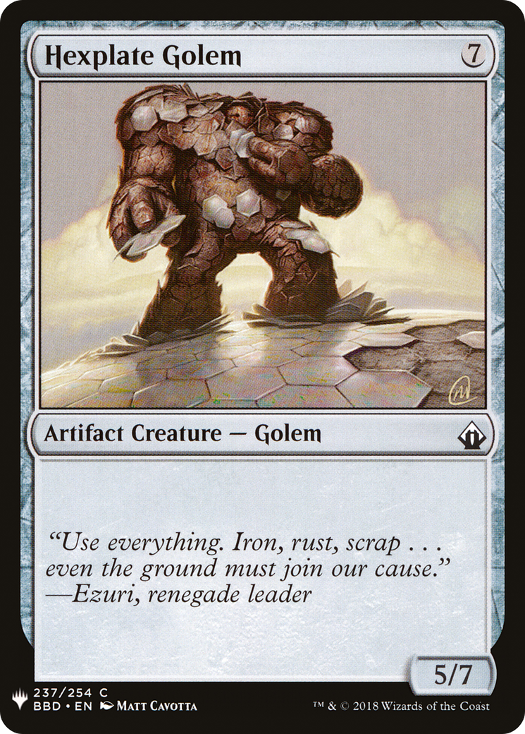 Hexplate Golem (LIST-BBD-237) -