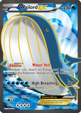 Wailord EX (147 Full Art) 147/160 - Holofoil