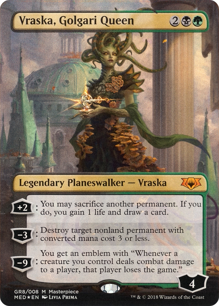 Vraska, Golgari Queen (MED-GR8) -  (Borderless) Foil