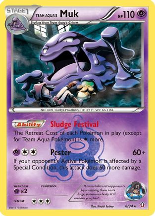 Team Aqua's Muk 8/34 - Holofoil