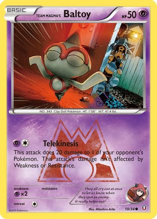 Team Magma's Baltoy 10/34 - Reverse Holofoil