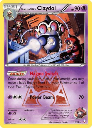 Team Magma's Claydol 11/34 - Holofoil