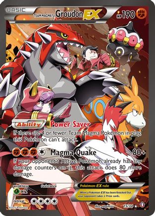 Team Magma's Groudon EX 15/34 - Holofoil