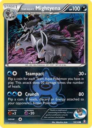 Team Aqua's Mightyena 18/34 - Reverse Holofoil