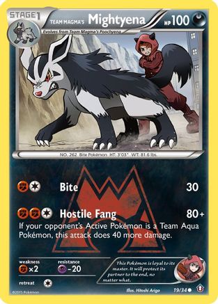 Team Magma's Mightyena 19/34 - Reverse Holofoil