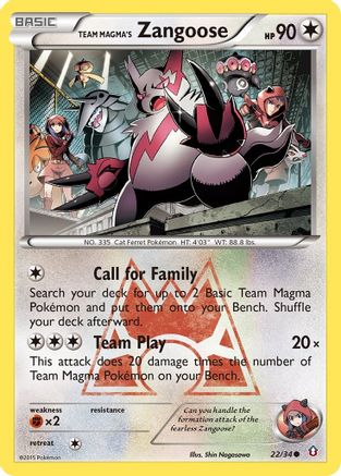 Team Magma's Zangoose 22/34 -