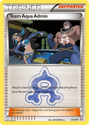 Team Aqua Admin 25/34 - Reverse Holofoil