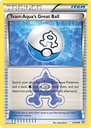 Team Aqua's Great Ball 27/34 - Reverse Holofoil