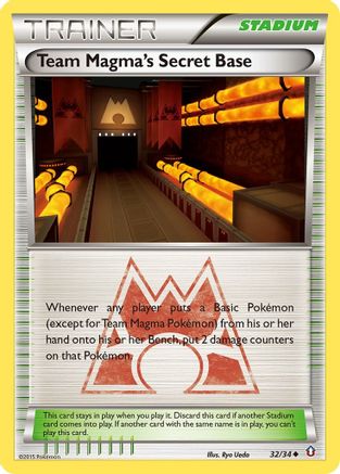 Team Magma's Secret Base 32/34 - Reverse Holofoil