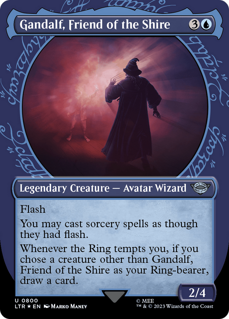 Gandalf, Friend of the Shire (LTR-800) - : (Showcase) (Borderless) Foil