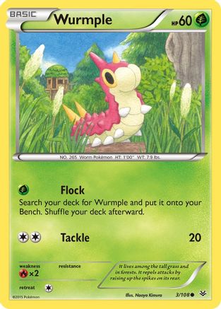 Wurmple 3/108 - Reverse Holofoil