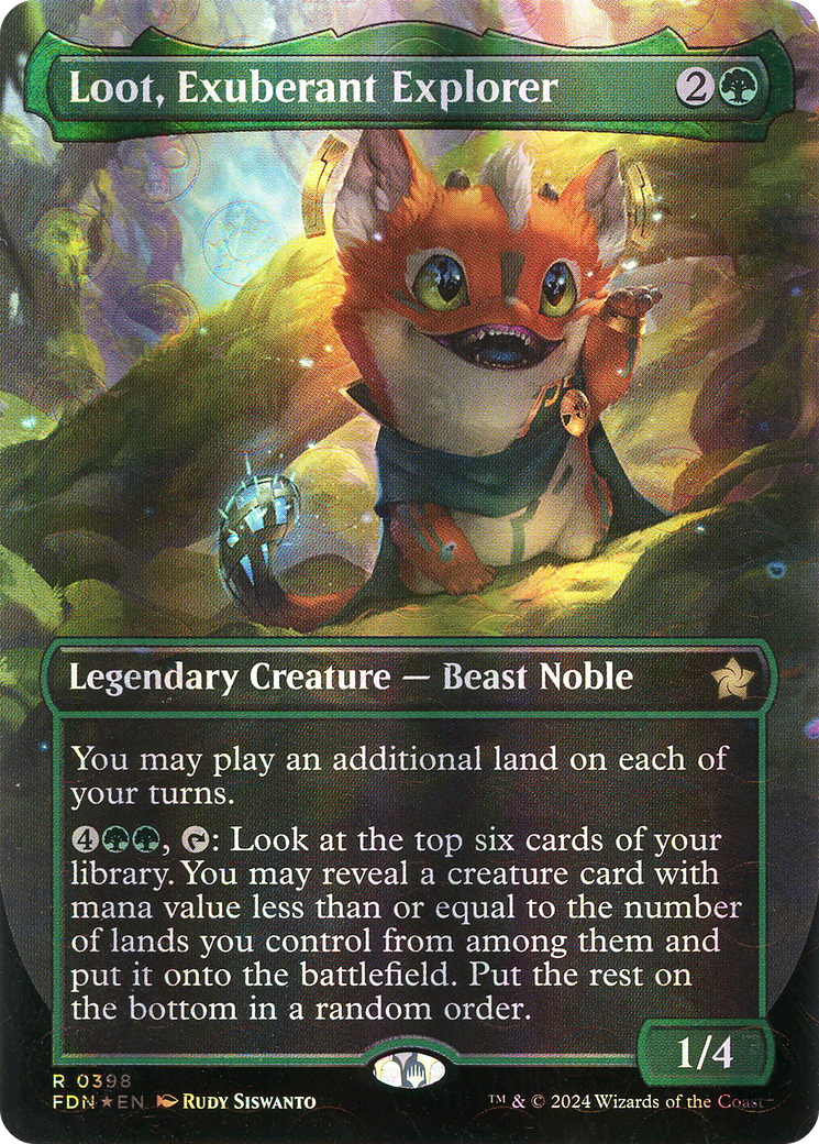 Loot, Exuberant Explorer (FDN-398) -  (Borderless) Foil