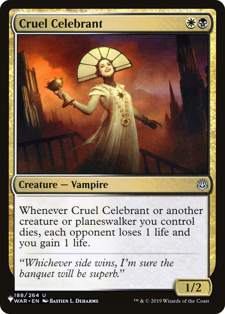 Cruel Celebrant (LIST-WAR-188) -