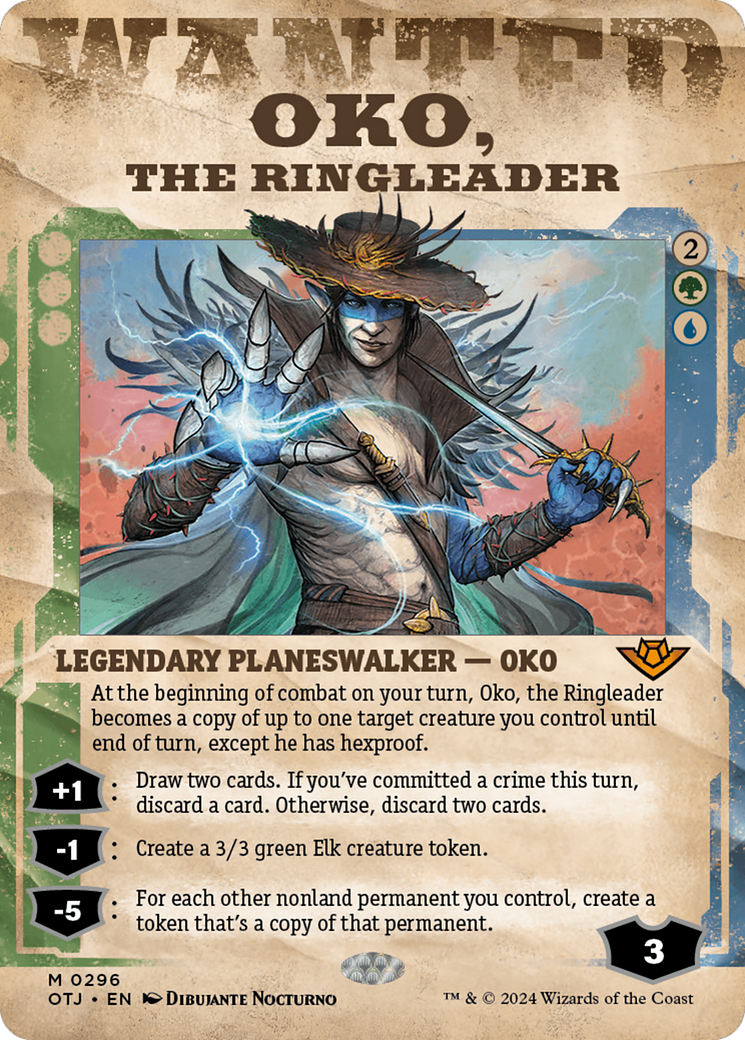 Oko, the Ringleader (OTJ-296) - : (Showcase) (Borderless) Foil