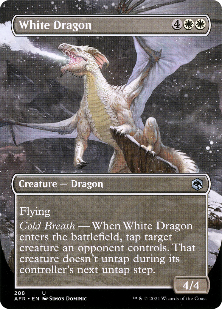 White Dragon (AFR-288) -  (Borderless) Foil