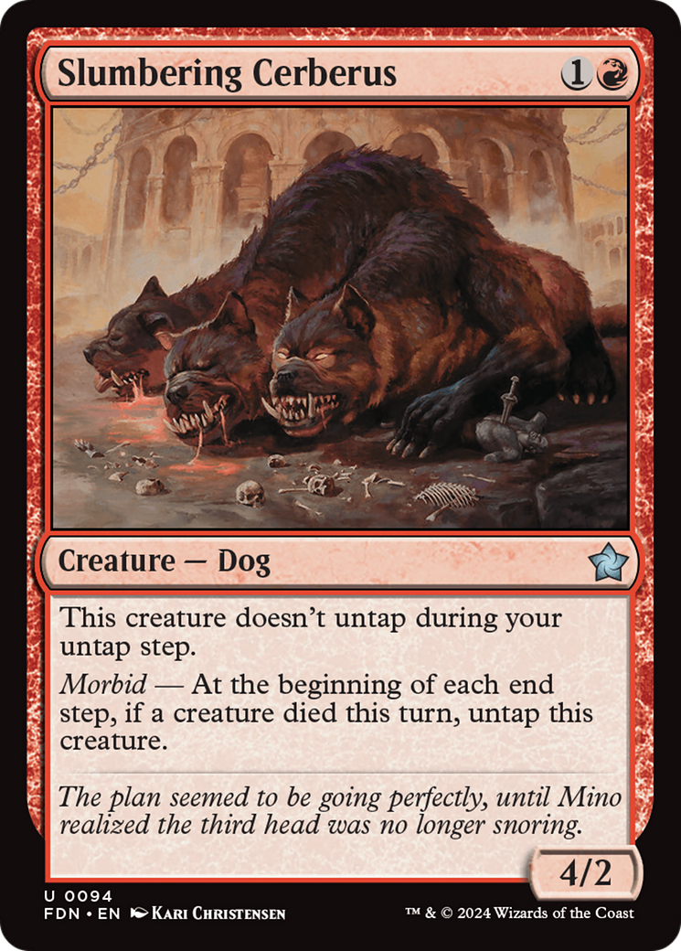 Slumbering Cerberus (FDN-094) -  Foil