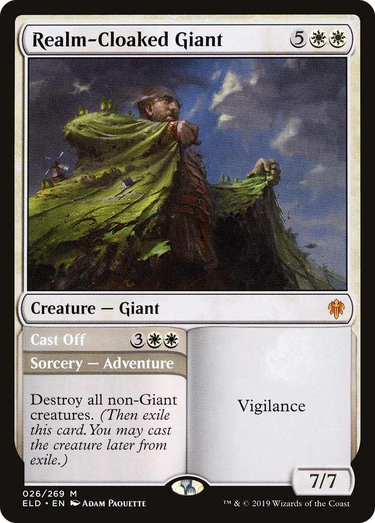 Realm-Cloaked Giant // Cast Off (ELD-026) -  Foil